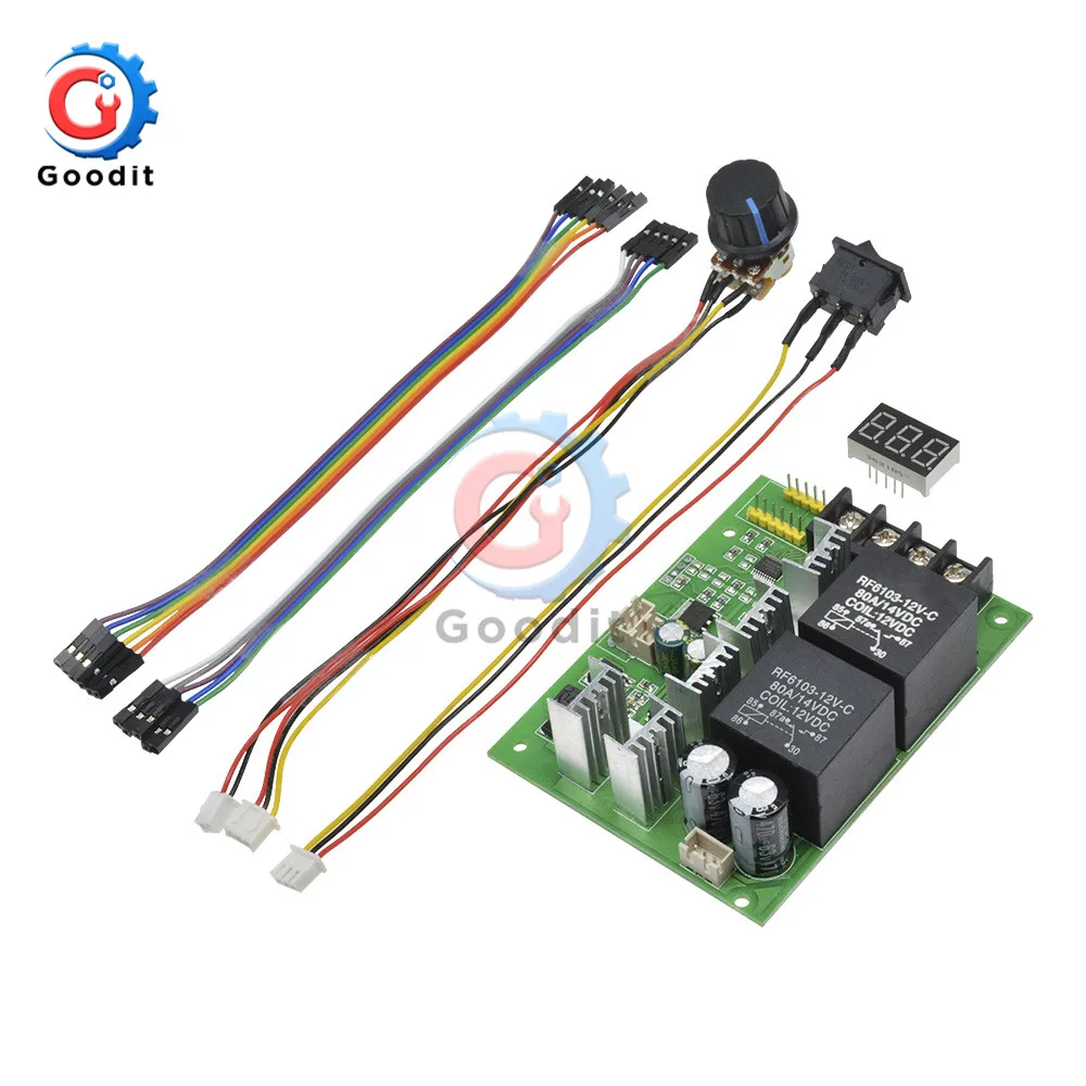 DC10 55V ШИМ контроллер скорости двигателя постоянного тока цифровой Дисплей 0 ~ 100%