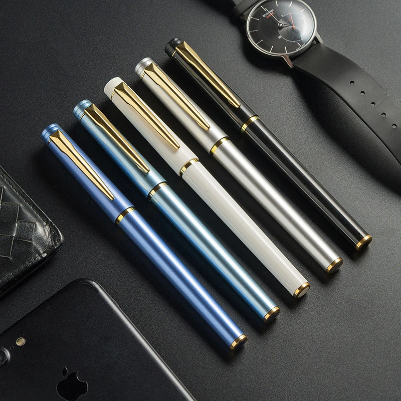

Metal paint signing pen business advertising gift imitation metal gel pen office school writing stationery