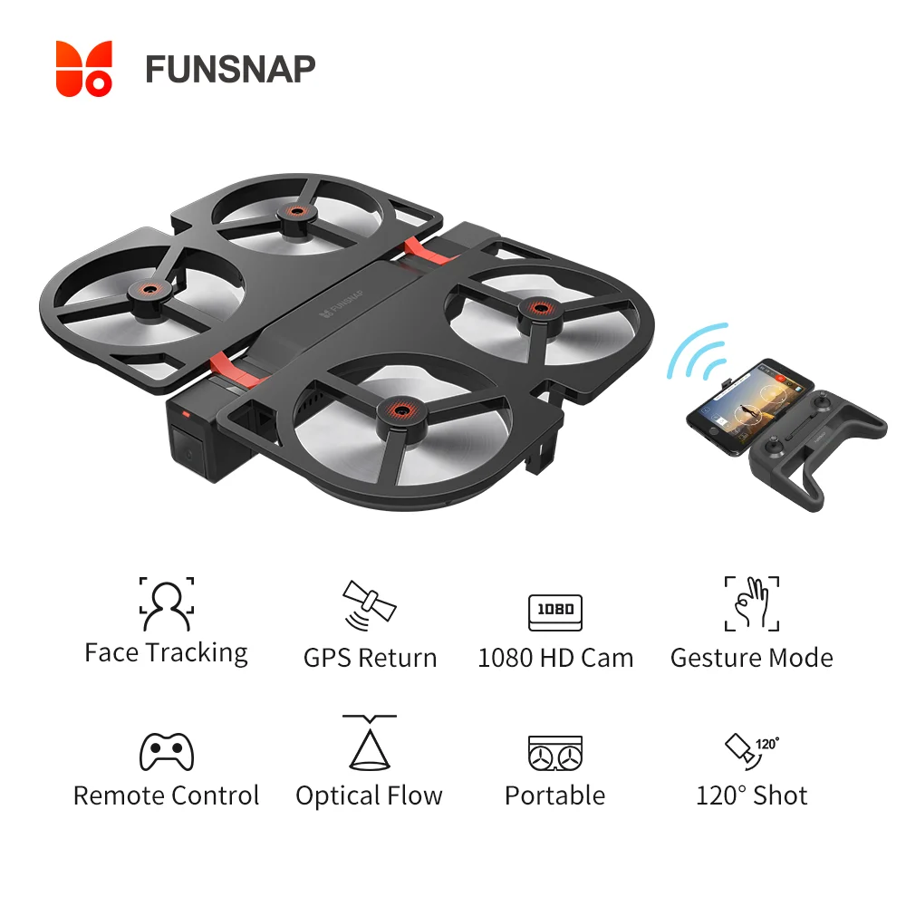 Funsnap iDol FPV RC Дрон 4K gps Квадрокоптер Профессиональный Дрон камера HD 1080P AI жесты для Xiaomi Youpin 4K камера дроны