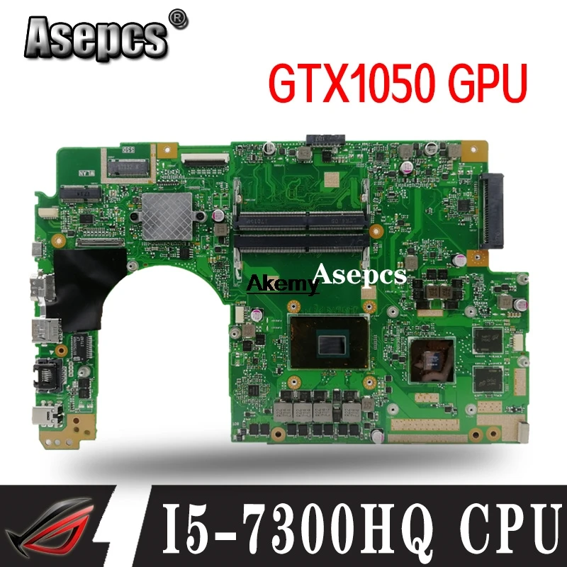 

Материнская плата для For Asus X580VN X580VD X580V, материнская плата для ноутбука с I5-7300HQ CPU GTX1050 GPU