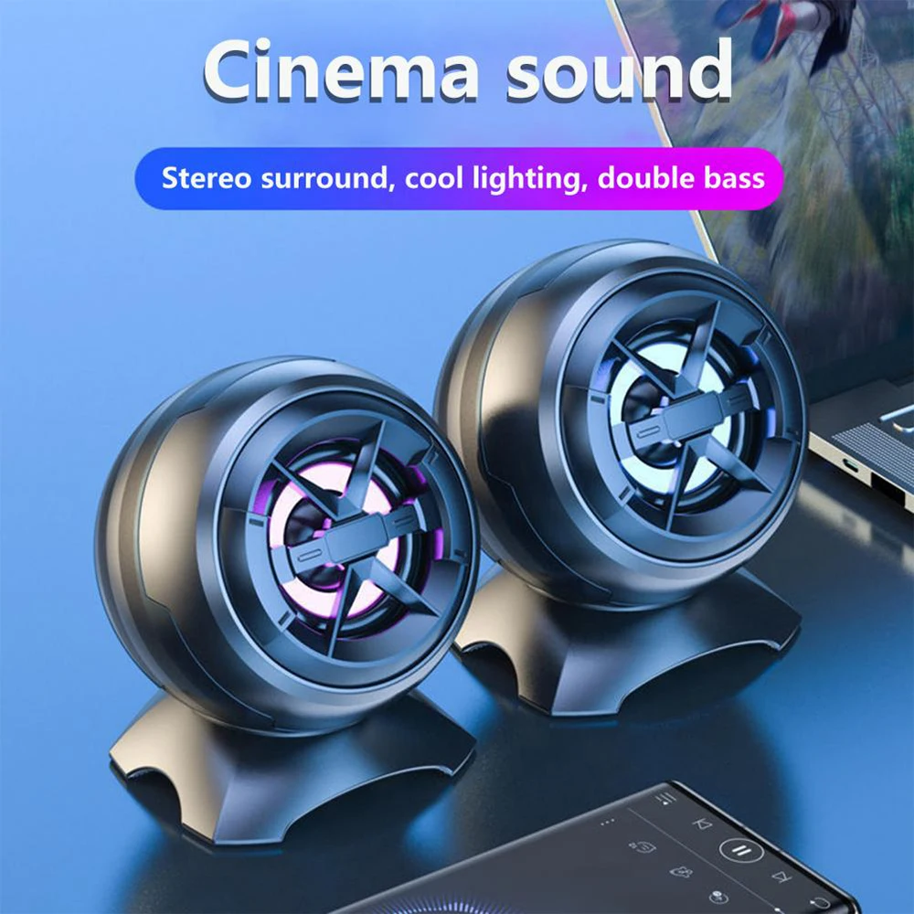 USB Wired Computer Speakers Deep Bass Sound Box Speaker For PC Laptop Powerful Subwoofer Desktop Portable Mini | Электроника