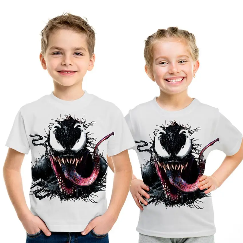 2019 футболки для подростков с ядом Марвел 3D-принтом Повседневная Уличная одежда