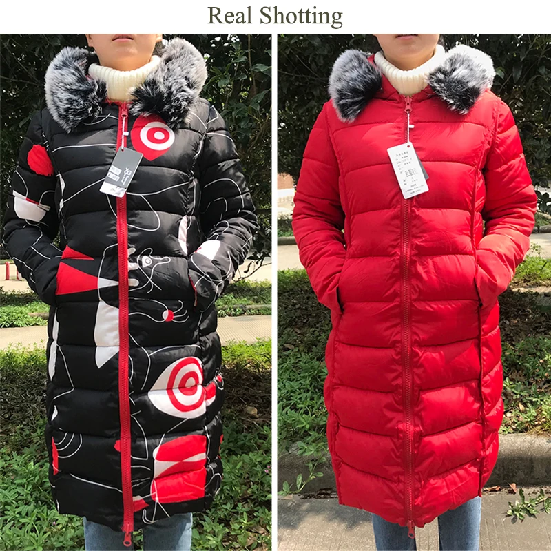 

Both Sides Can Be Wear Long Parkas Female Winter Hooded Slim Women's Jackets 2020 Witth Fur Collar Casual Thicken Coat Ladies