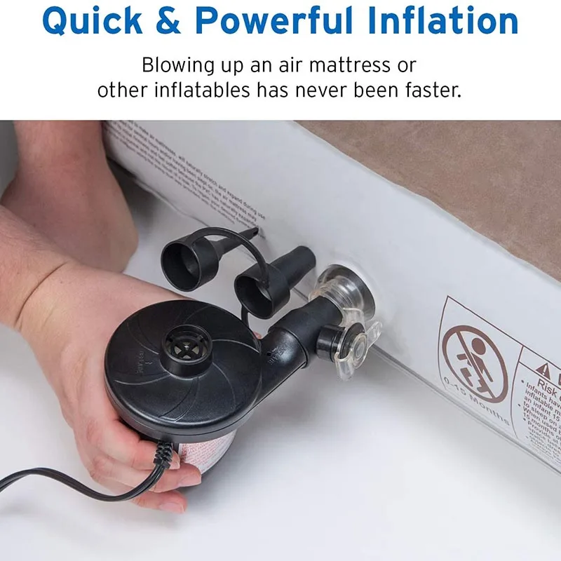 

High Quality Electric Air Pumps Air Mattress Portable Pumps for Inflatable Couch Pool Floats Bed Boat Toy ED889