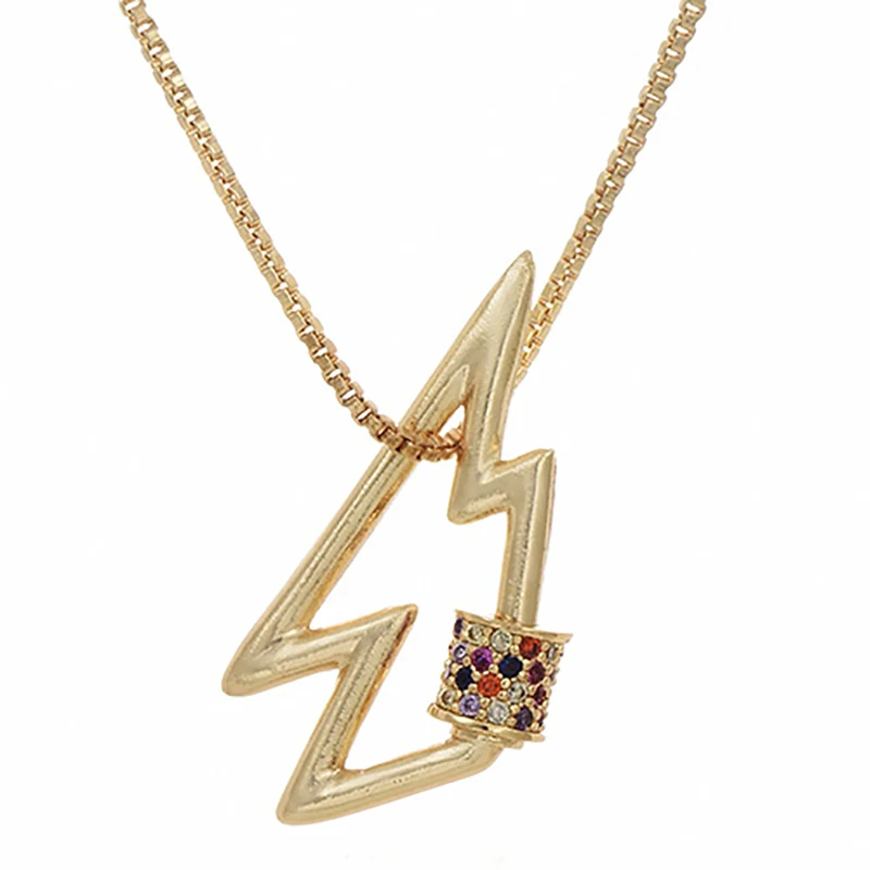 Новое модное золотое ожерелье с подвеской для женщин простой цвет из циркона