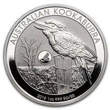 Немагнитные серебряные монеты с австралийскими животными KOOKABURRA
