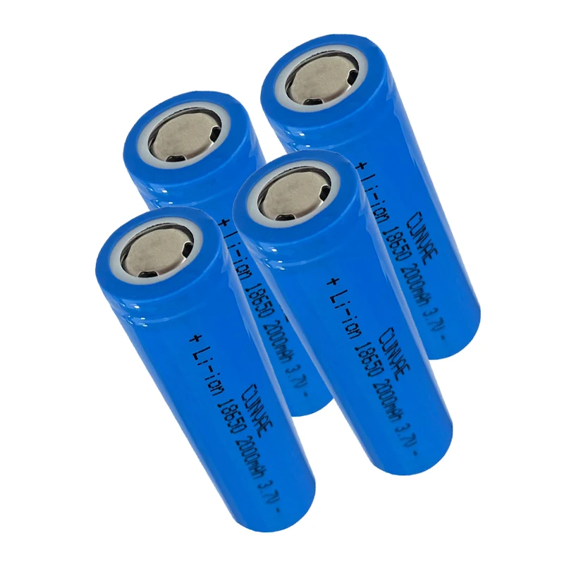 

4pcs Original 18650 ICR18650 3.7V 2000mAh USB Rechargeable Li-ion Battery for Flashlight Electric Mouse Toy Battery