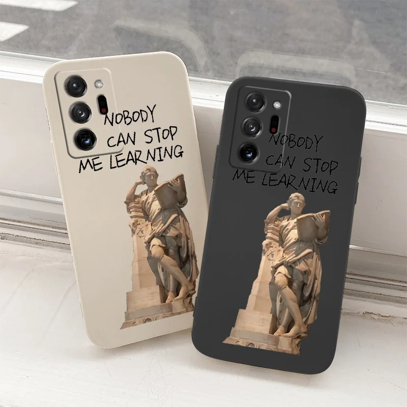 

Retro Sculpture Liquid Silicone Cover Case For Samsung Galaxy A72 A52 A42 A32 A22 A21S A02S A12 A02 A71 A51 A41 A31 Phone Case