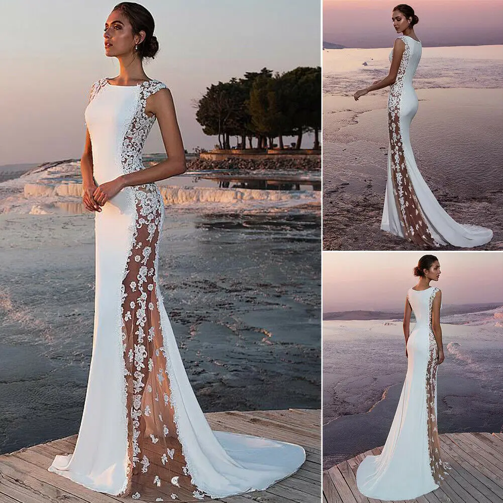 

Womens Evening Party Wedding Dress Formal Long Dress Bodycon