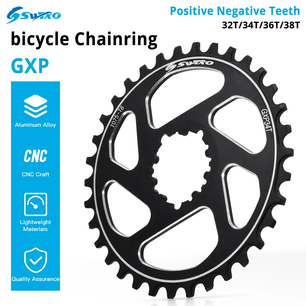 

SWTXO Hardcore Mountain Bike GXP Chainring 32T/34T/36T/38T MTB Crown Offset 3mm Chainring For Sram 11/12S NX XX XO GX Crankset