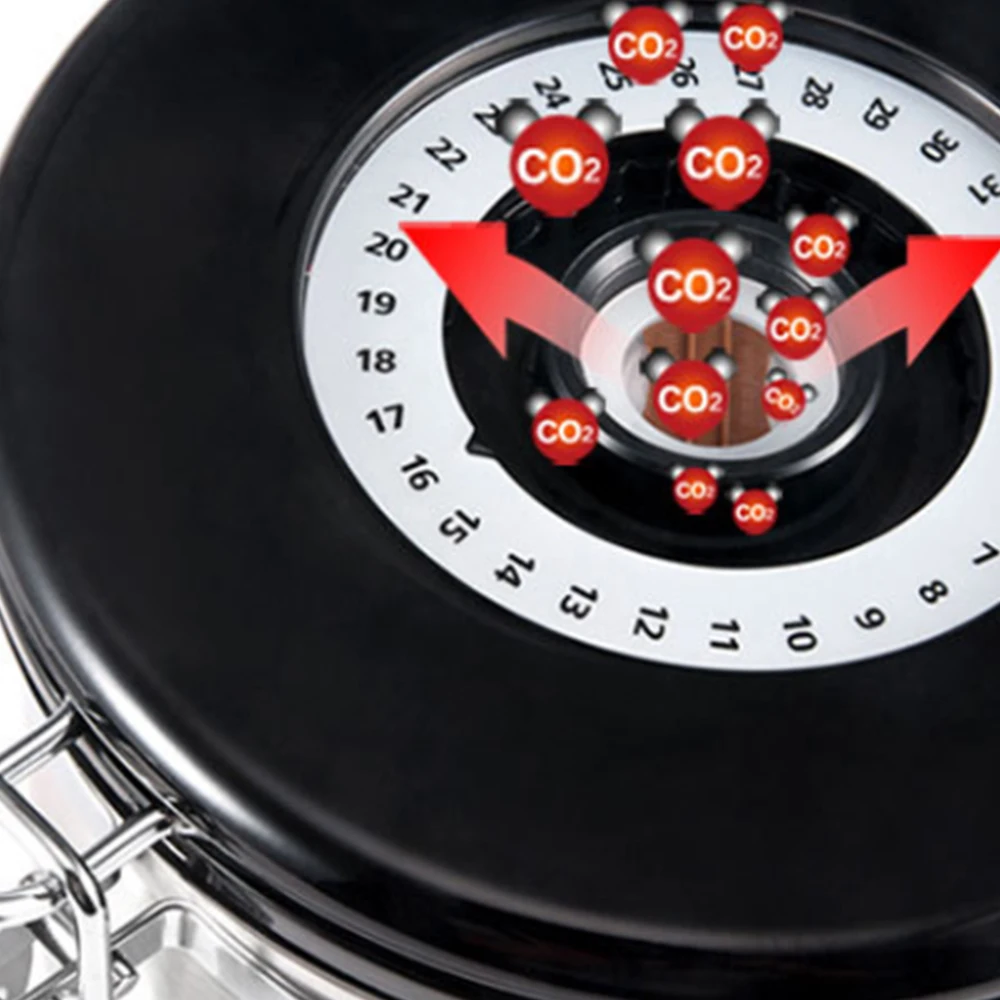 1.5L вытяжной клапан из нержавеющей стали горшок банка для пищевых продуктов домашний сахарный Вакуумный Герметичный контейнер для хранения чайная канистра кофейные бобы Кухонный Контейнер