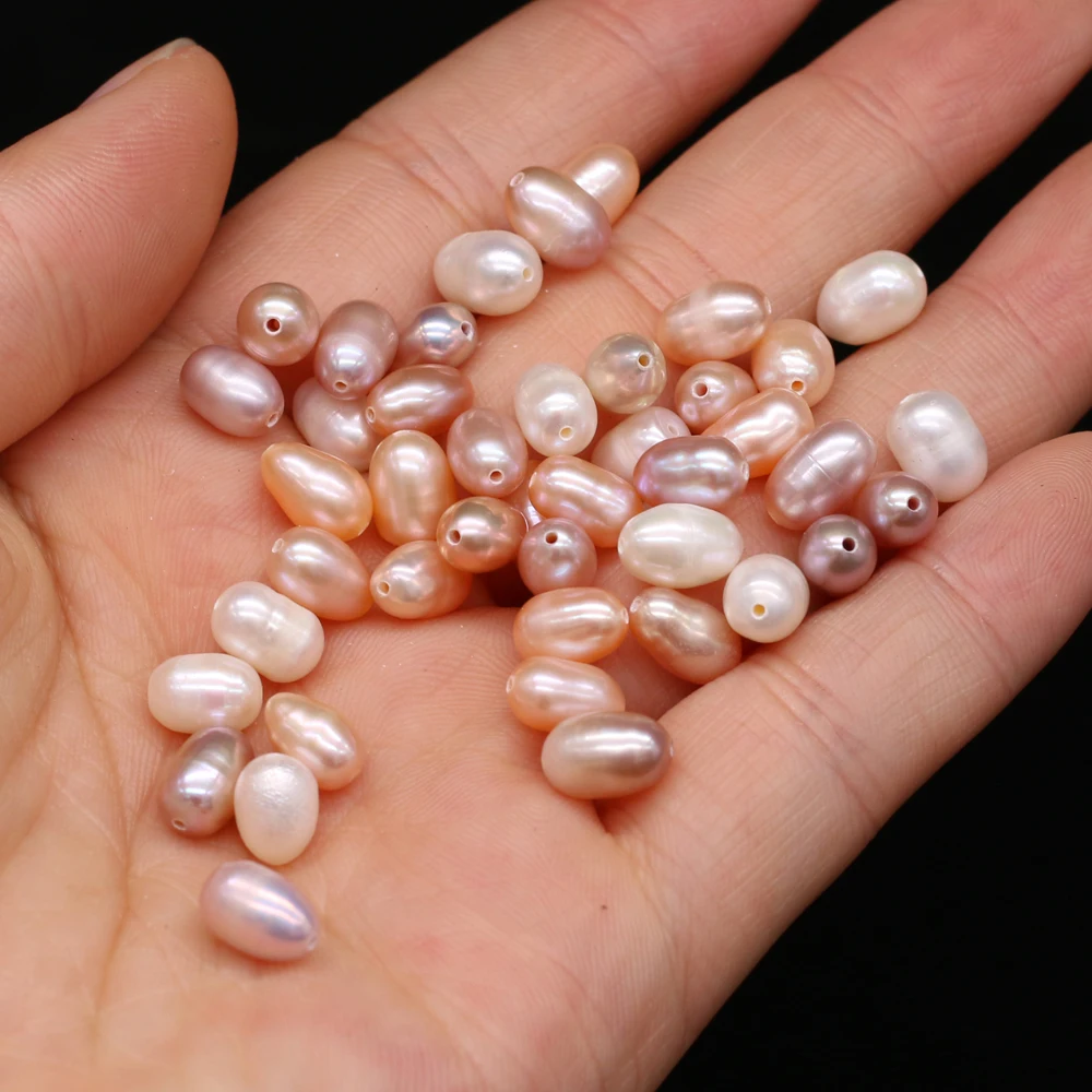 

Explosive Hot Selling 20pcs Natural Freshwater AA Pearl Beads Rice Shape Loose Pearl Beads for Making Jewelry Necklace Bracelet