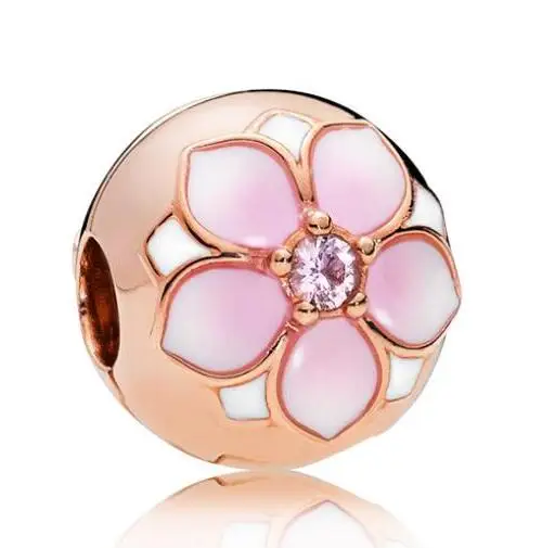 Женское колье из серебра 925 пробы с цветами магнолии | Украшения и аксессуары