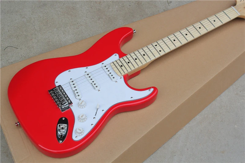 Фабричный магазин red body ST с подписью кленовый гриф 6 струн хромовое оборудование