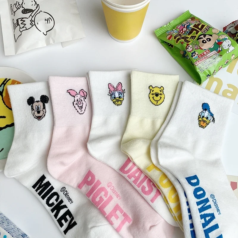 

1 pairs Disney Anime socks Summer Donald Duck Mickey Minnie mouse tube socks Cartoon casual xxx boy and girls Princess sock