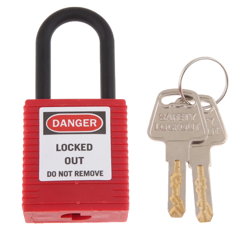 

Safety Padlock Tagout Locking Nylon Shackle With Key Padlock With