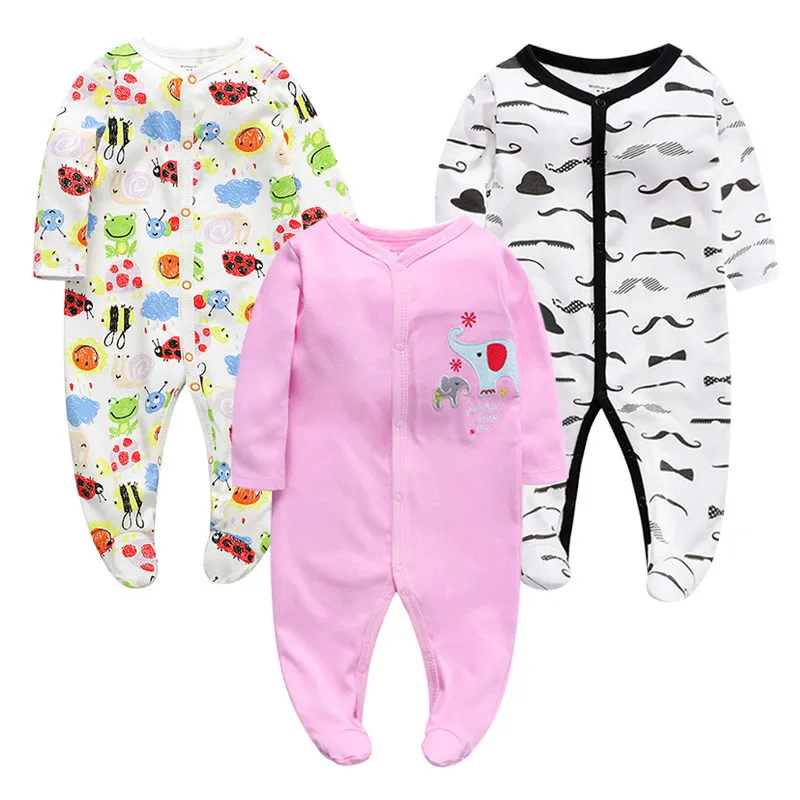 

2021 baby rompers for girl clothing pink cartoon new born baby clothes one pieces pajamas Cotton newborn jumpsuit costume 0-24M
