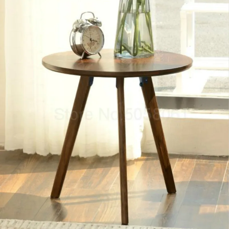 Кофейный столик в японском стиле из чистого массива дерева с боковой стороной