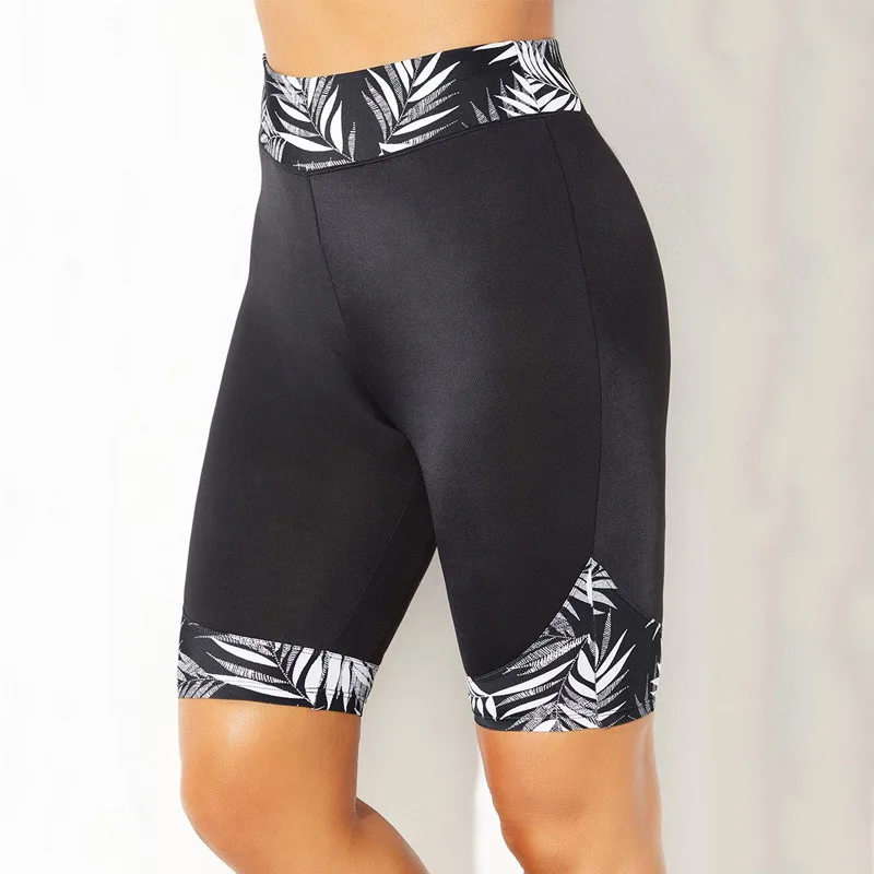 Swimsuit New Printed Wading Swimming Shorts Ladies Cycling Sports Shorts Women Sports Swimming Trunks Beach Skinny Swim Shorts