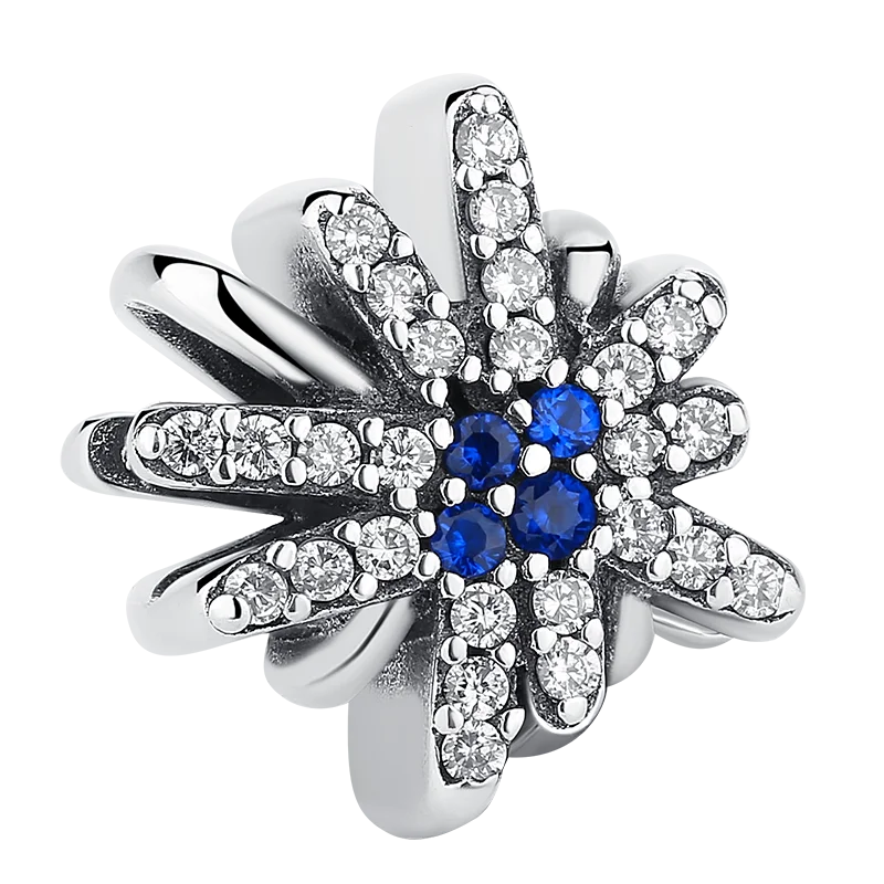 Authentic 925 Sterling Silver Charm Snowflake Ladybug CZ Beads Fit Charms Original Bracelet Jewelry Making | Украшения и