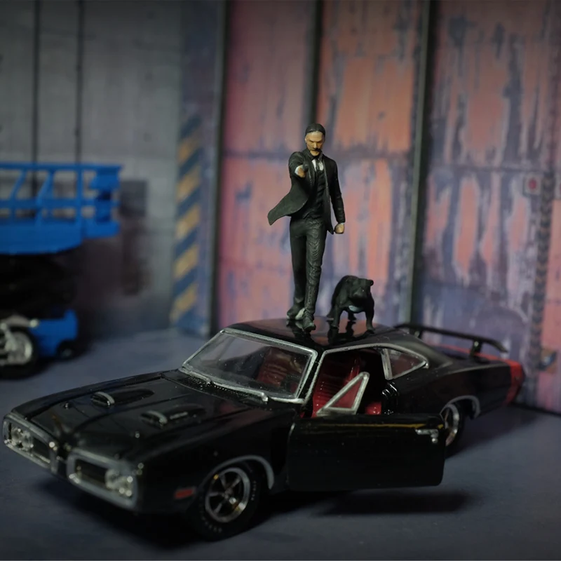 1:64 killer series Nanoer Pitbull кукла автомобиль сцена набор американский питбултерьер