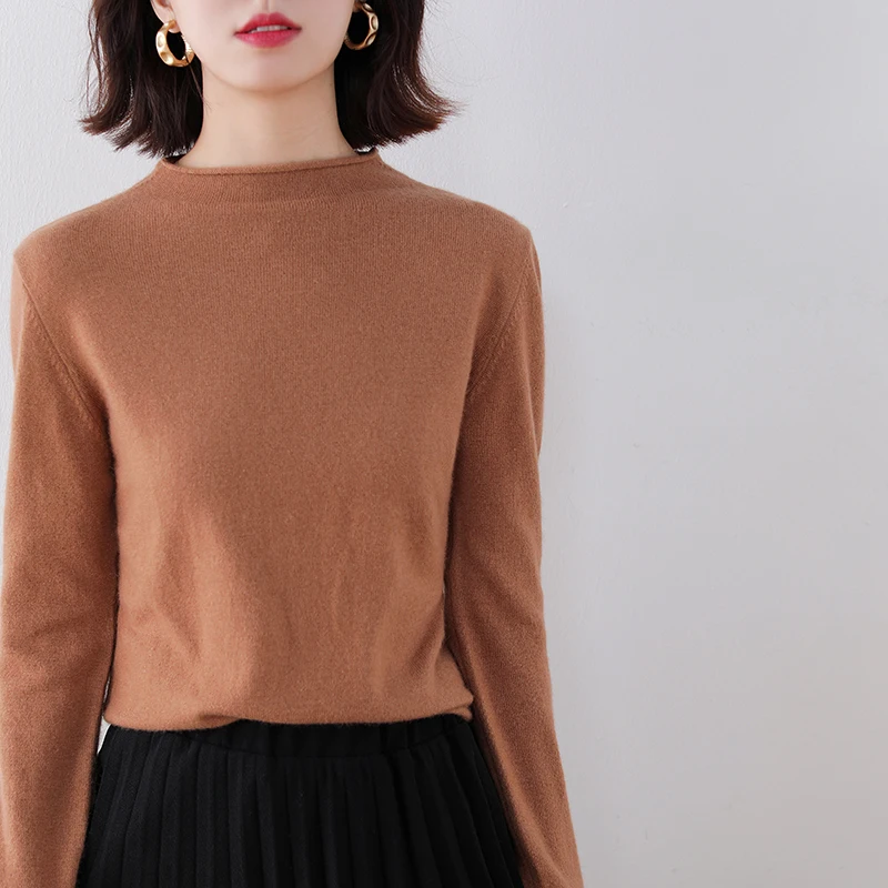 adishree 2020 woman winter 100% Cashmere sweaters and autumn knitted Pullovers High Quality Warm Female thickening Turtleneck
