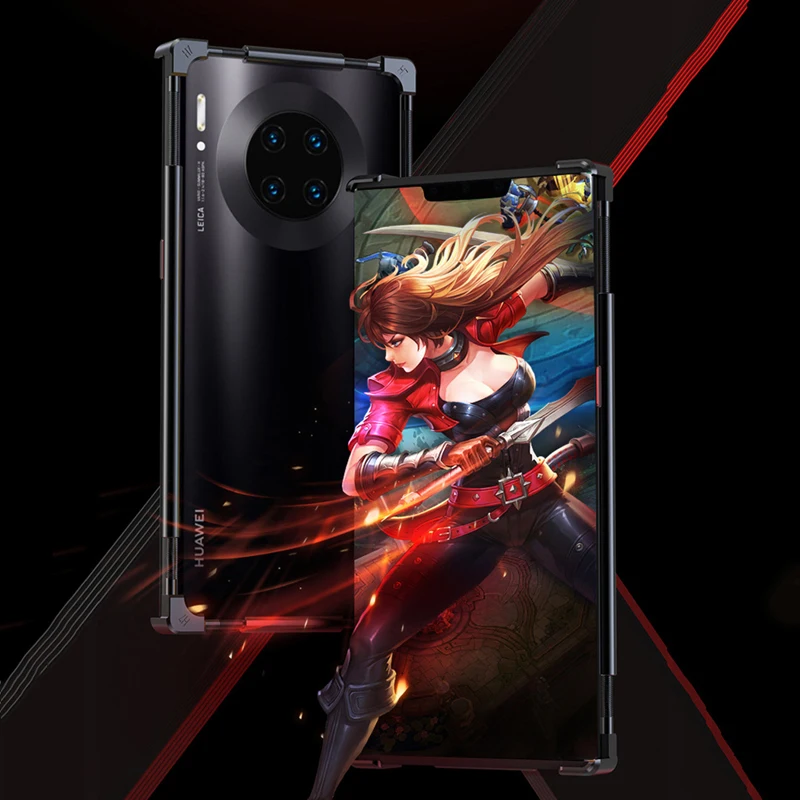 

P50 Pro Adjustable Universal Stainless Steel Metal Bumper Case For Huawei P50 Pro P40 Mate 40 30 Pro Aluminum Cover Phone Coques