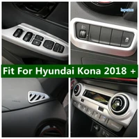 dashboard central control air conditonnal vent cover trim ac outlet decoration accessories abs for hyundai kona 2018 2022