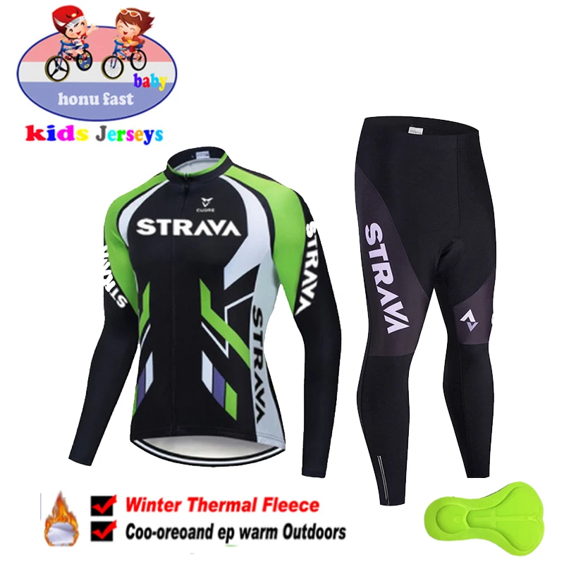 

2021 Winter Keep Warm Children's Cycling Clothing Kids Bike Jersey Suit MTB Kids Cycling Trousers Jacket Clothes Equipage