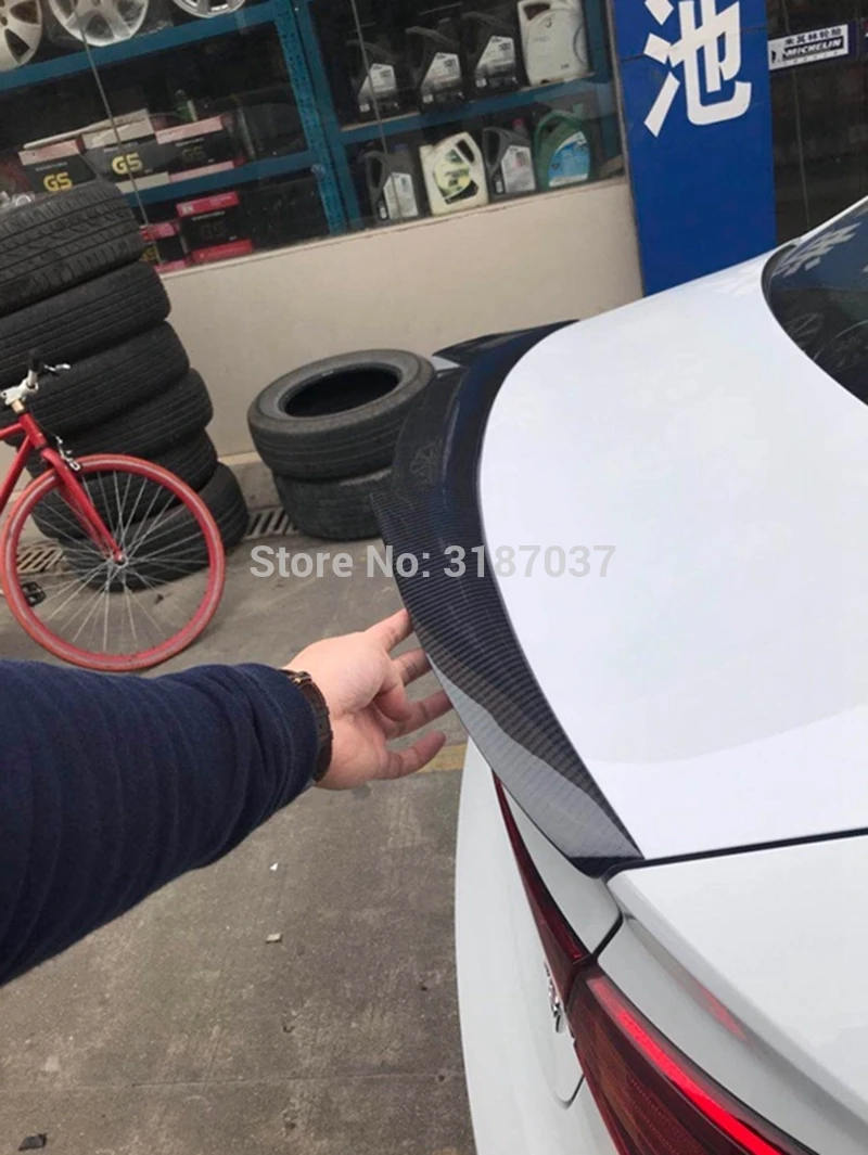 Для Audi A3 спойлер 2012 2013 2014 ABS пластик Неокрашенный задний на крыло крышу багажник