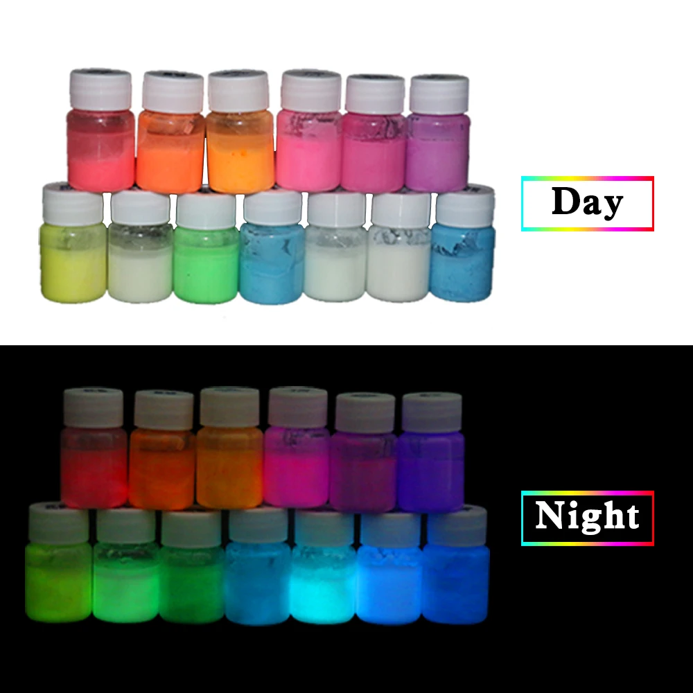 20g Per Bottle Dark Blue Color Luminous Paint Noctilucent Powder Fluorescence DIY Party Creative Glow In Decorations | Дом и сад