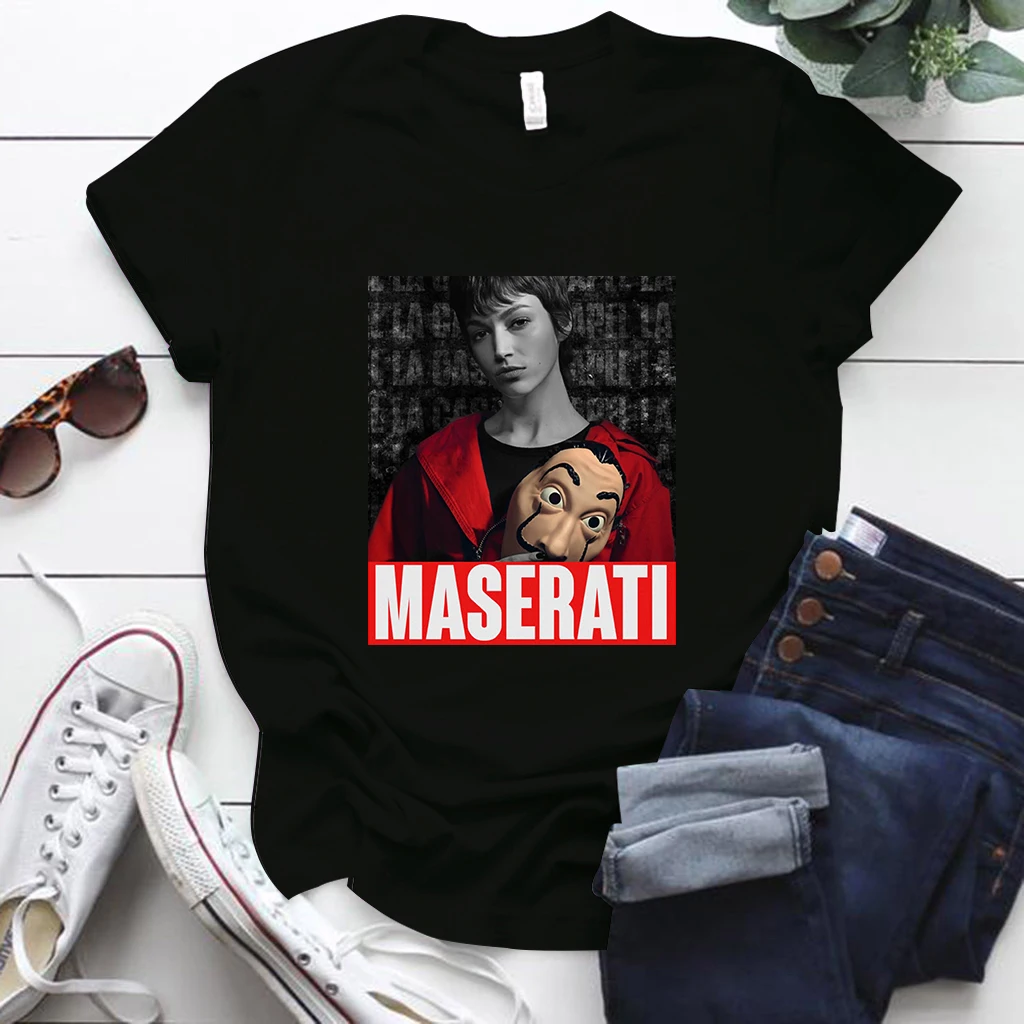 

Plus Size TShirt Women La Casa De Papel Print Women Tshirts Spain TV Series T Shirt Short Sleeve Summer Tee Shirt Women Tops