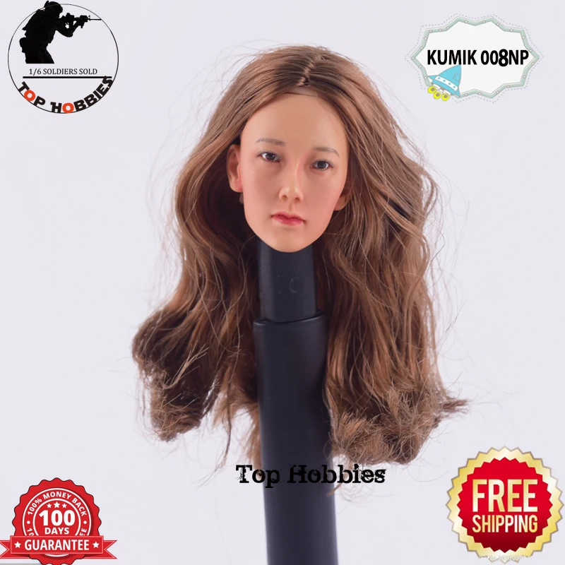 Игрушки и хобби Экшены голова кумика 1/6 Цзяу аксессуары KUMIK масштаб 008NP коричневые