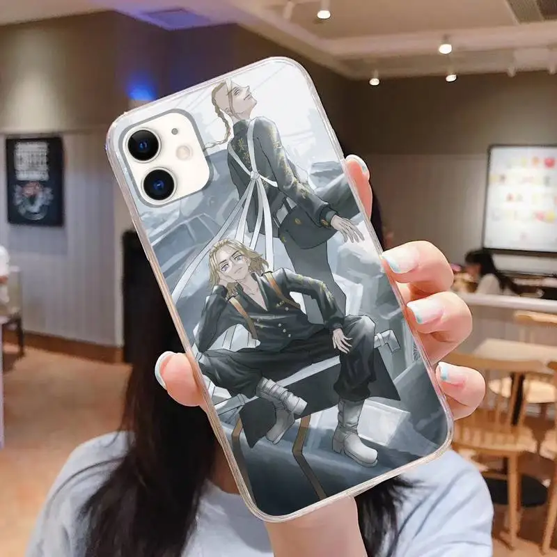 

hot Anime Tokyo Revengers Phone Case For iphone 5s 6 7 8 11 12 plus xsmax xr pro mini se Transparent Cover Fundas Coque