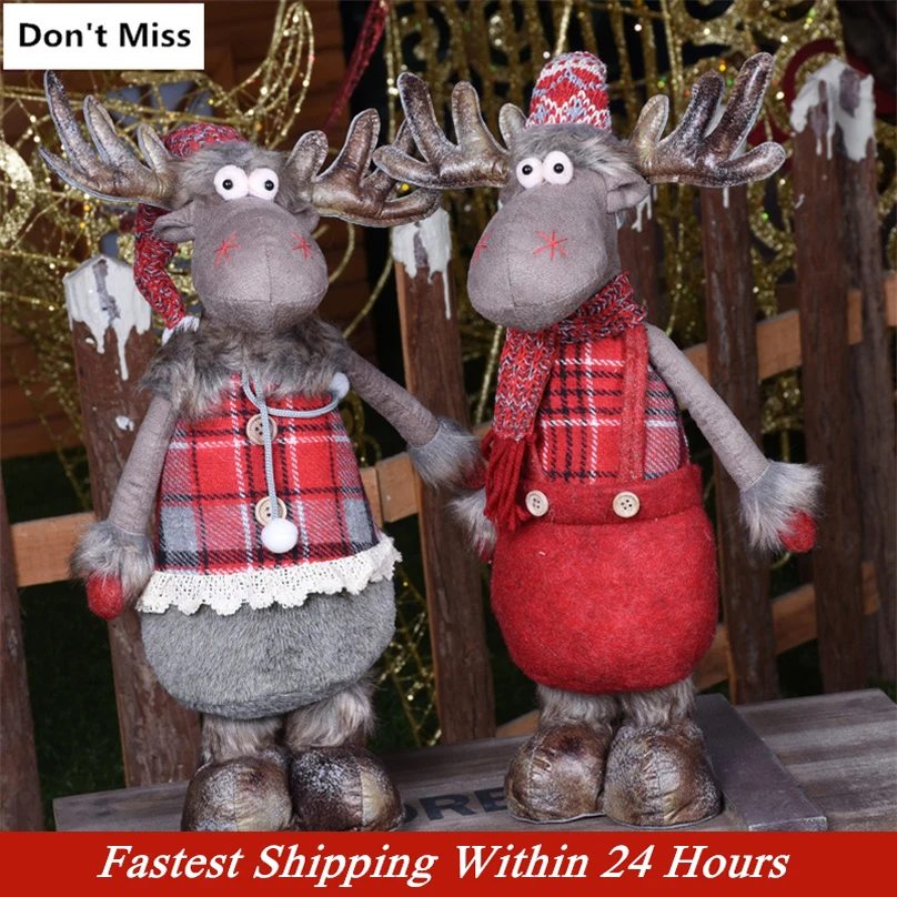 Красные рождественские игрушечные олени детские подарки игрушка фигурка лося