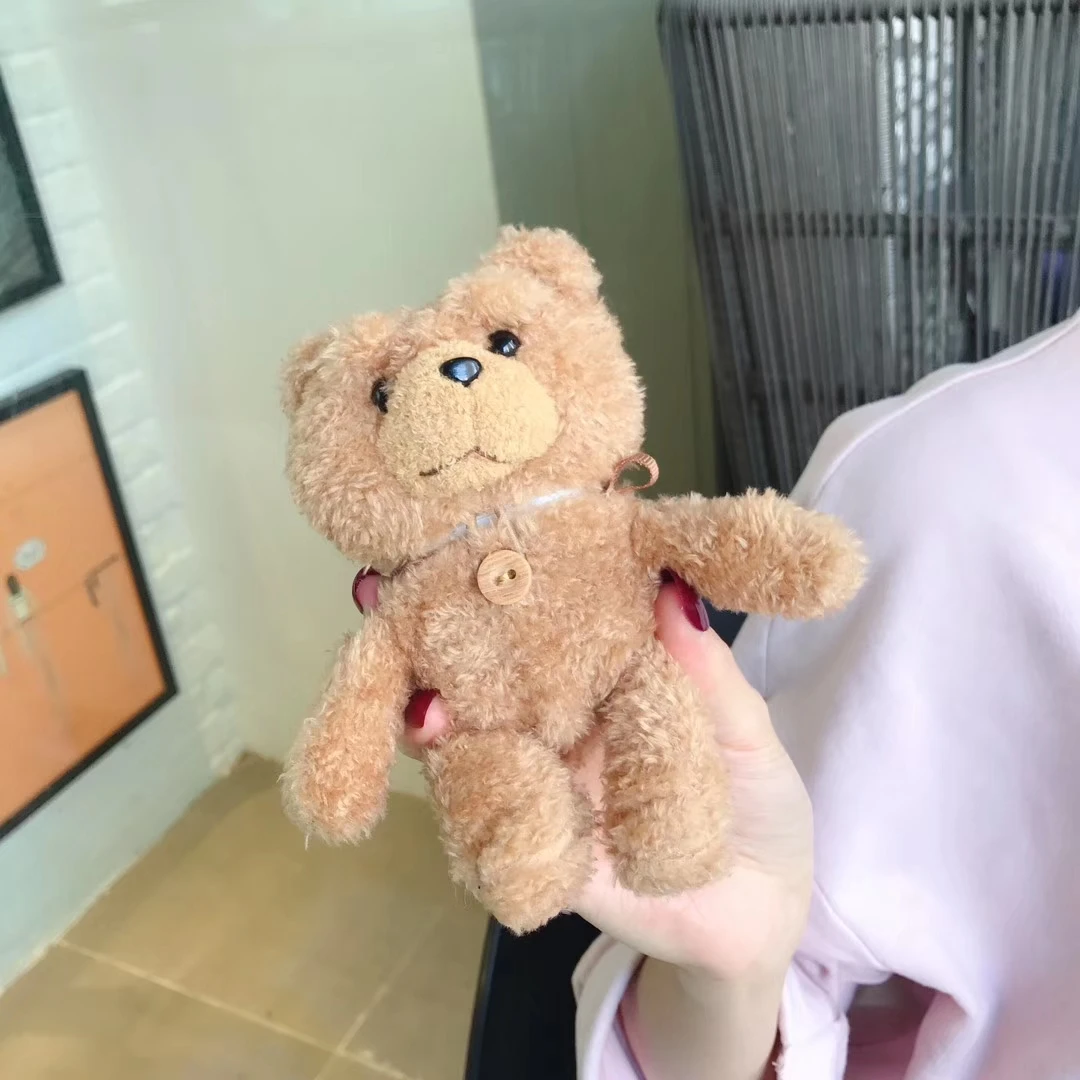 Новый Зимний Симпатичный плюшевый мишка на пуговицах для Apple Airpods чехол 1 2 Медведь