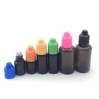 10 шт. пластиковый флакон 5 мл10 мл30 мл ПЭ пустая черная банка выжималка для сока капельница для глаз с воронкой