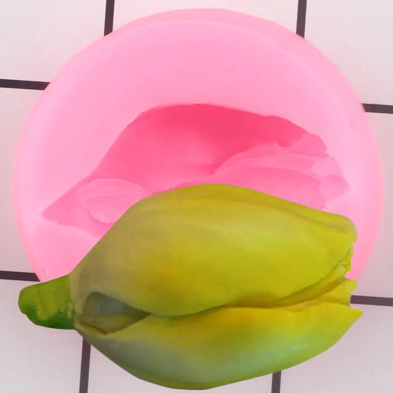 Цветок тюльпан силиконовые формы DIY Роза шишки торт границы инструменты для