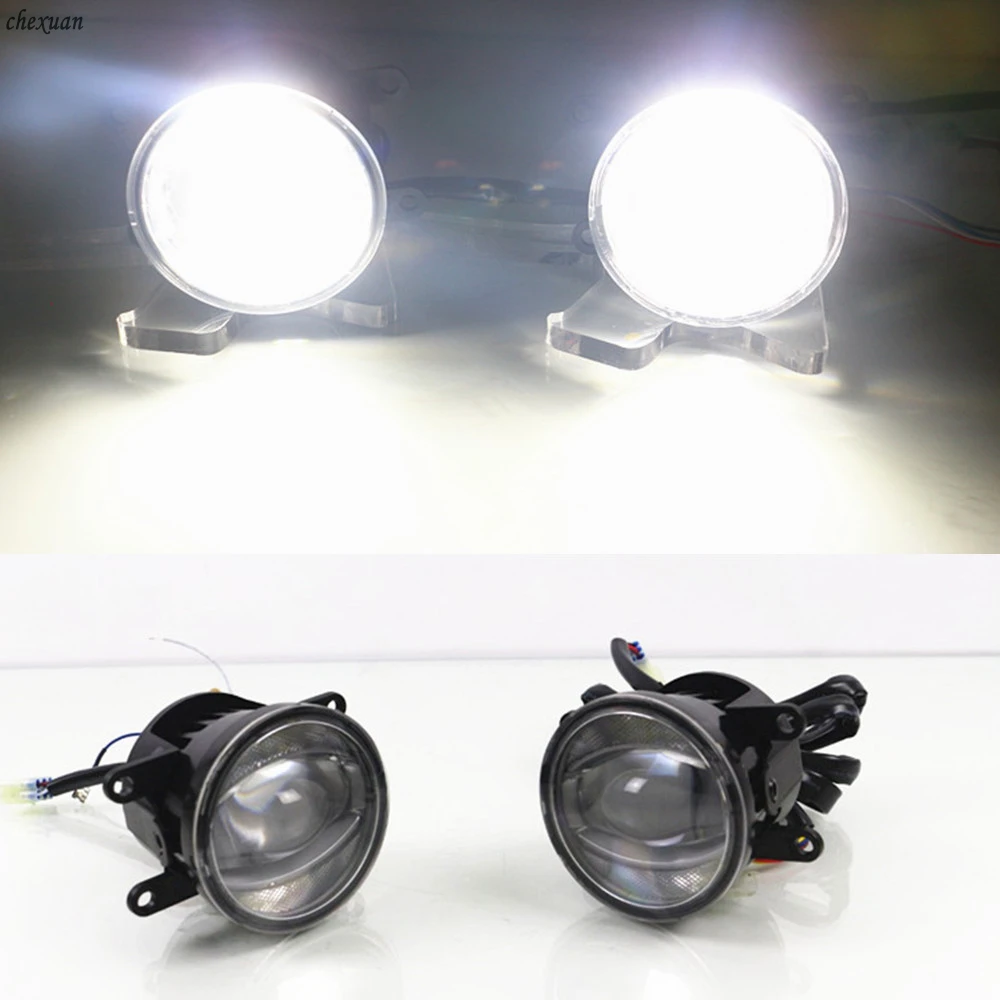 CSCSNL 2 Pcs LED DRL Daytime Running Lights And Fog Lamp For Cabstar Livina patrol Pathfinder Megane II CC Scenic | Автомобили и