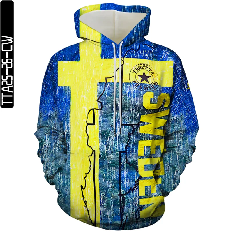 

Men's Hoodie Fashion Hip Hop Streetwear Autumn Cross Totem Print Trend Punk Harajuku Unisex 2021 All-match Top Casual Sweatshirt