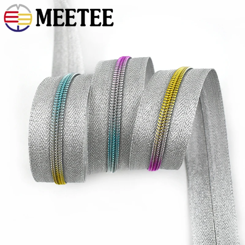 

2/4/10M 5# Nylon Zipper for Sewing Plastic Coded Zips DIY Textile Coat Luggage Repair Kit Zippers Clothing Garment Accessories