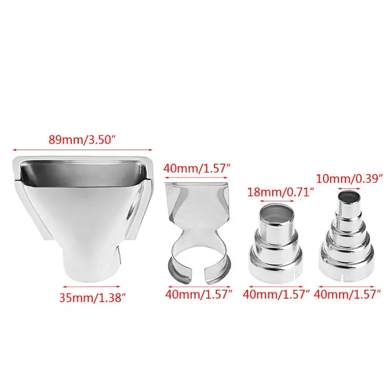 

4Pcs Heat Air Nozzles Electric Kit Accessories Industrial Tools Shrink Wrap