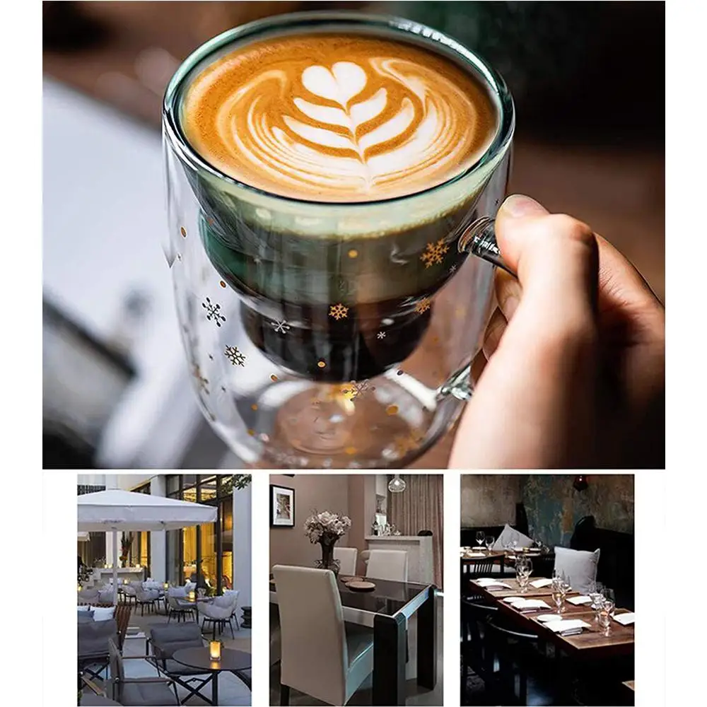 Стеклянная Изолированная кружка для эспрессо с двойными стенками чашка чая