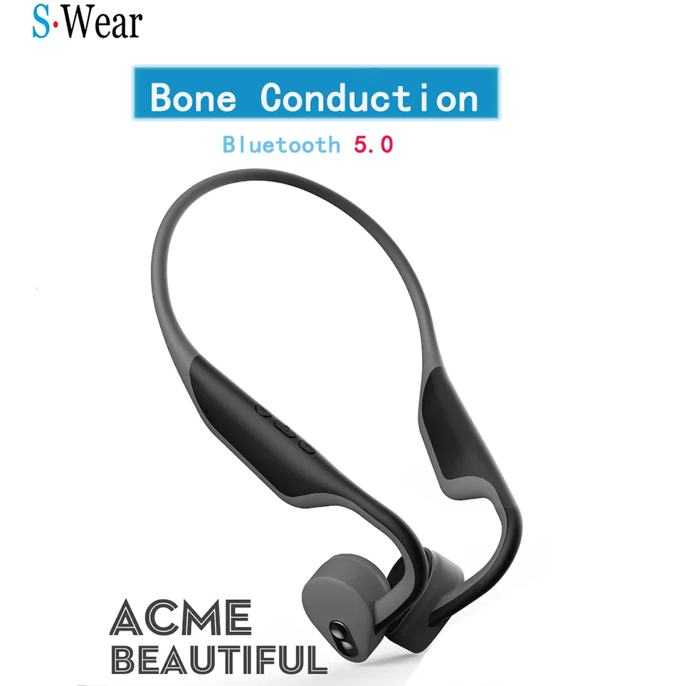 Беспроводная Bluetooth-гарнитура BH128 с костной проводимостью наушники для спорта на