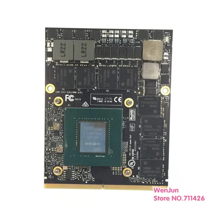 Оригинальная новая видеокарта для nVIDIA GeForce GTX 1070M 8G N17E G2 A1 Sli gtx1070m GDDR5 Dell Alienware18X/ MSI