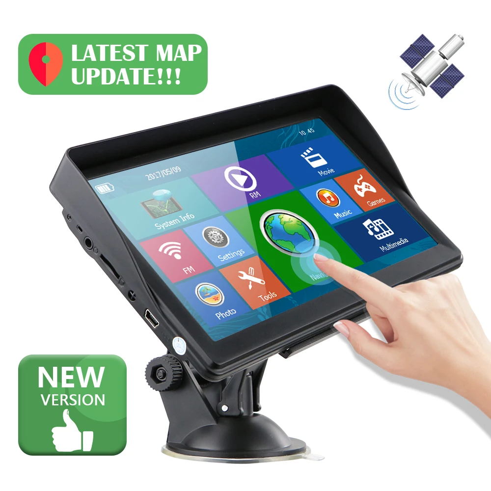 Podofo автомобильная карта gps навигации Встроенный 8 Гб ПЗУ fm радио 7 ''HD MP3 MP4