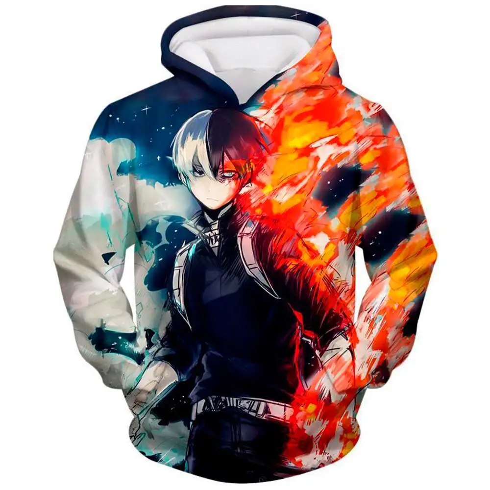 

2021 New Cosplay Costume Hoodie Sweater Jacket Fashion Bakuhao Cartoon Print Men's Women's Unisex Uniform