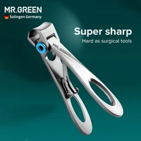 mr green nail clippers nippers big opening for thick nail stainless steel nail cutter toenail fingernail manicure trimmer tools