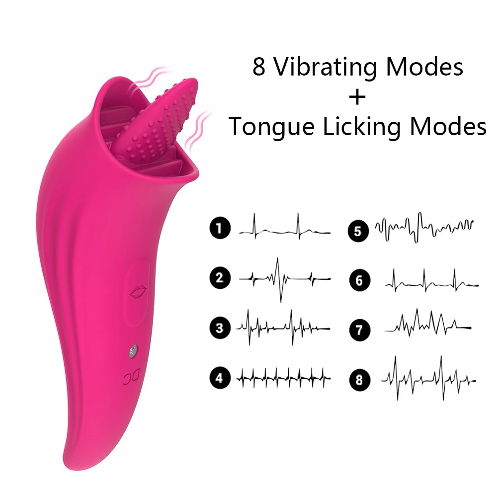 Вибратор для лизания языка и клитора оральный вибратор эротические игрушки