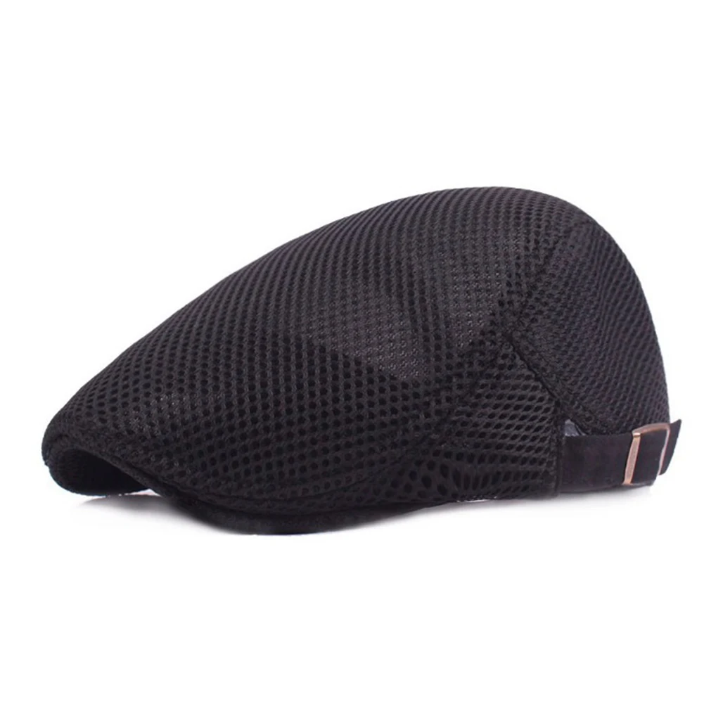 

Summer Men Women Casual Beret Hat Fashion Breathable Mesh Flat Cap Newsboy Style Beret Hats Adjustable Adjustable Caps